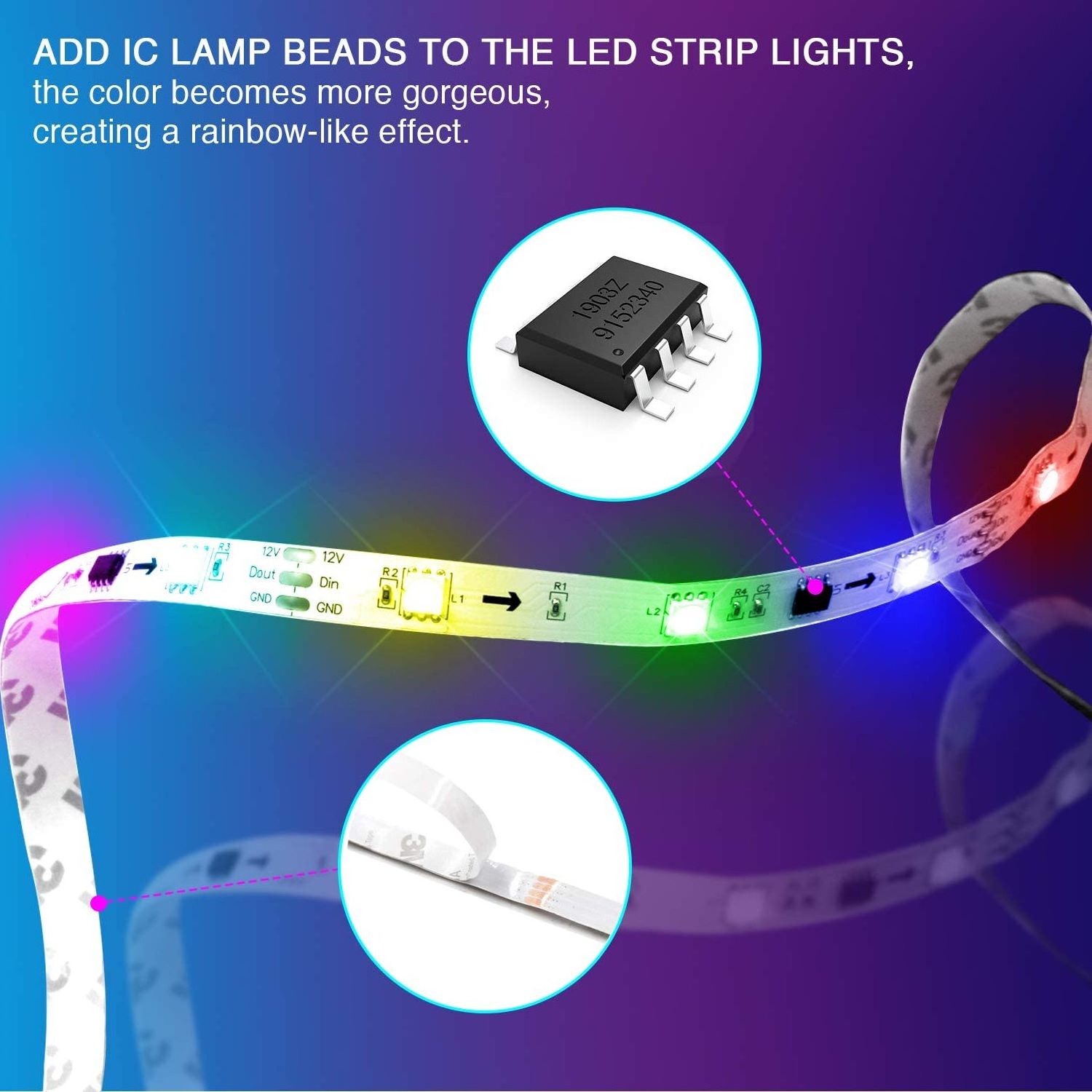 Wholesale Ws2812B Pixel Strip Light Ws2811 Ws2812 Rgbic Addressable Rgb Bar 12V Controller Tube Dream Color Module Led Strip