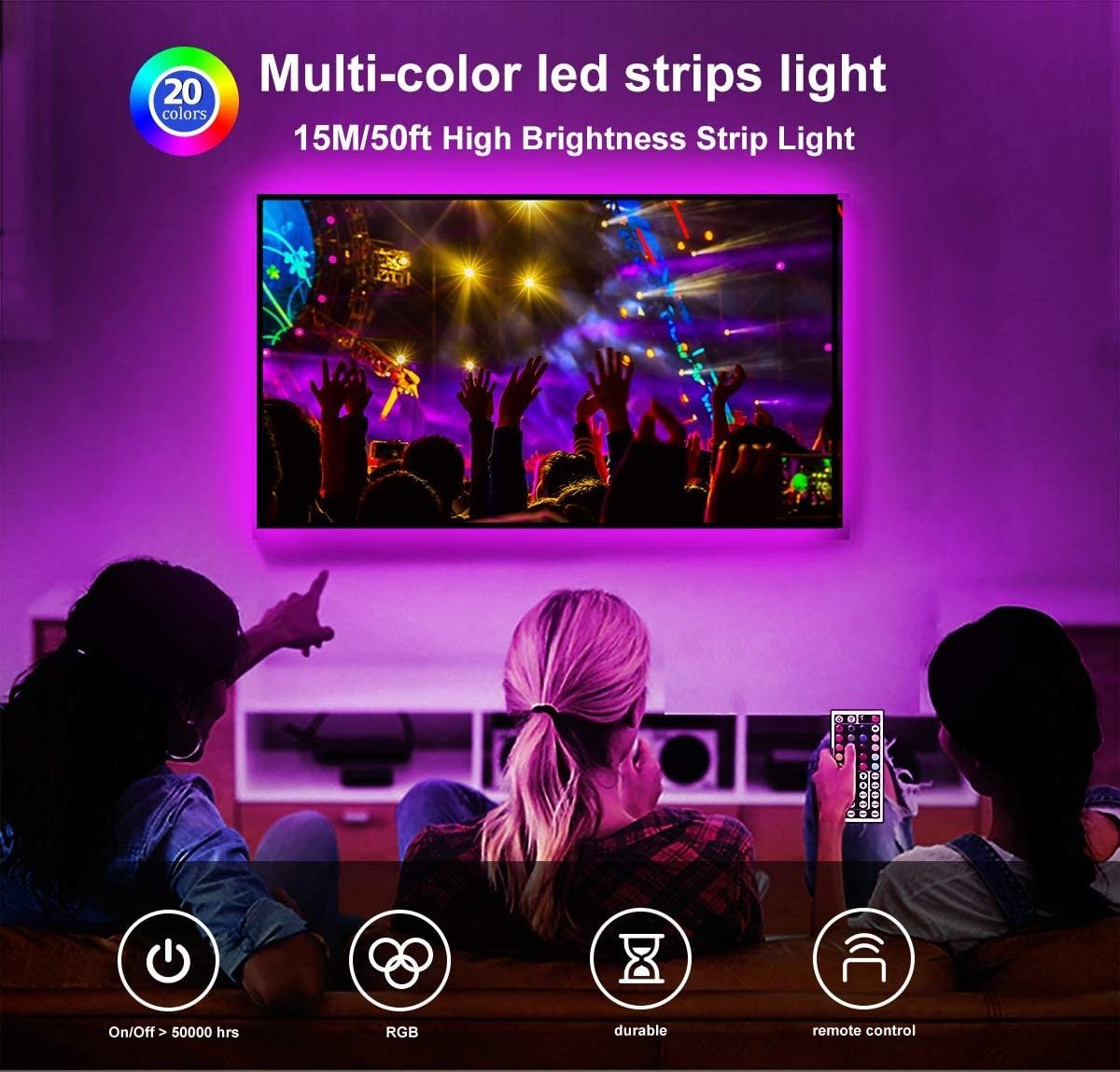 Smd 5050 Led Strip Colorrgb Light Bluetooth Landscape Lighting Addressable 12 Zigbee Led Strip Light Ip67 Led Alexa