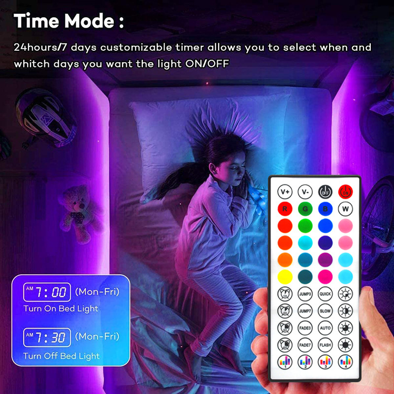 Home Decoration Lighting 10m 20m 30m 100ft 50ft 5050 RGB TUYA WIFI Control Smart Led Light Strip Bedroom Led Strip Light 100Ft