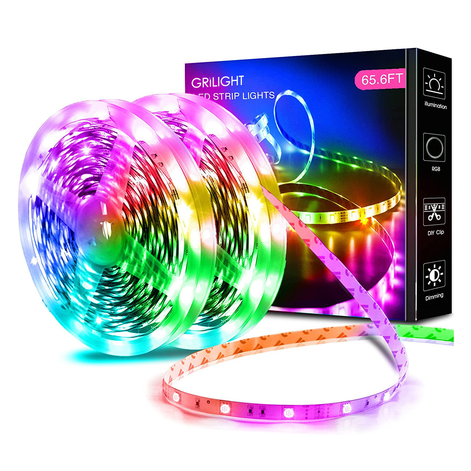 Google Home Alexa 5M 10M  TUYA WIFI Smart Life RGB Led Color Changing Led Strip Lights With Remote For Home Lighting