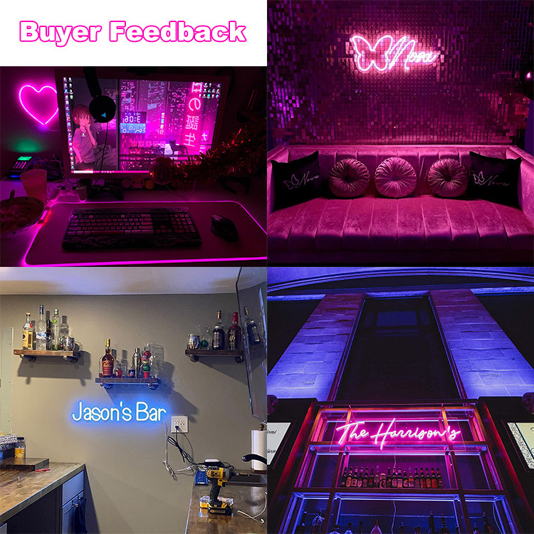 SHINING Commercial business logo customized neon sign led neo sign custom Neon Sign Light up numbers Neon light