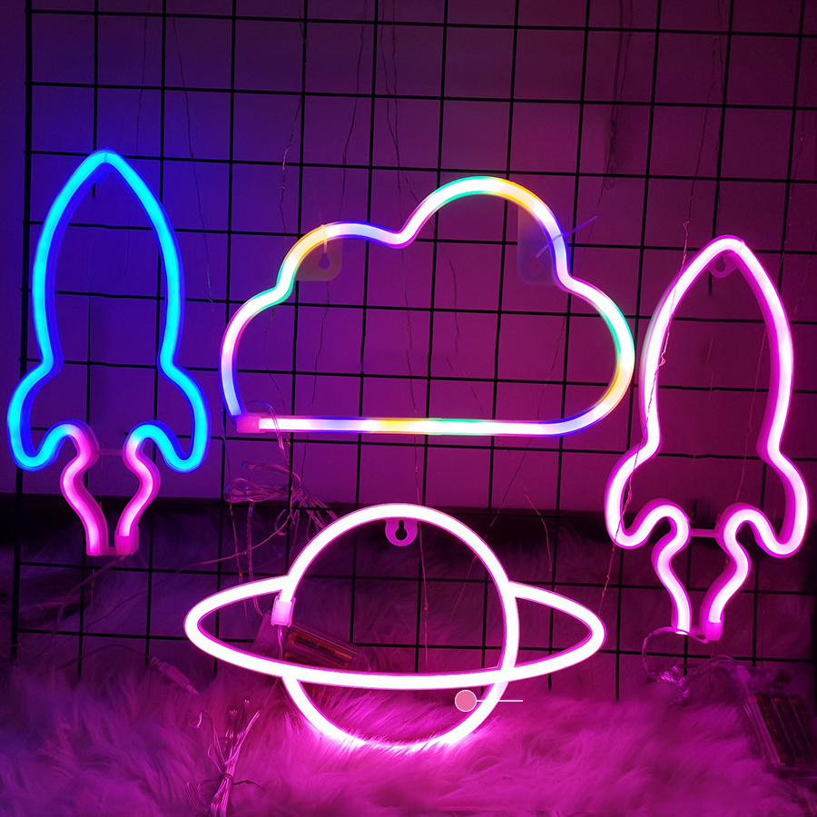 Cloud Moon Lightning USB/Battery Powered Led Neon Signs Neon Lights Neon Lamp for Wall Decor Bedroom Wedding Party Decoration