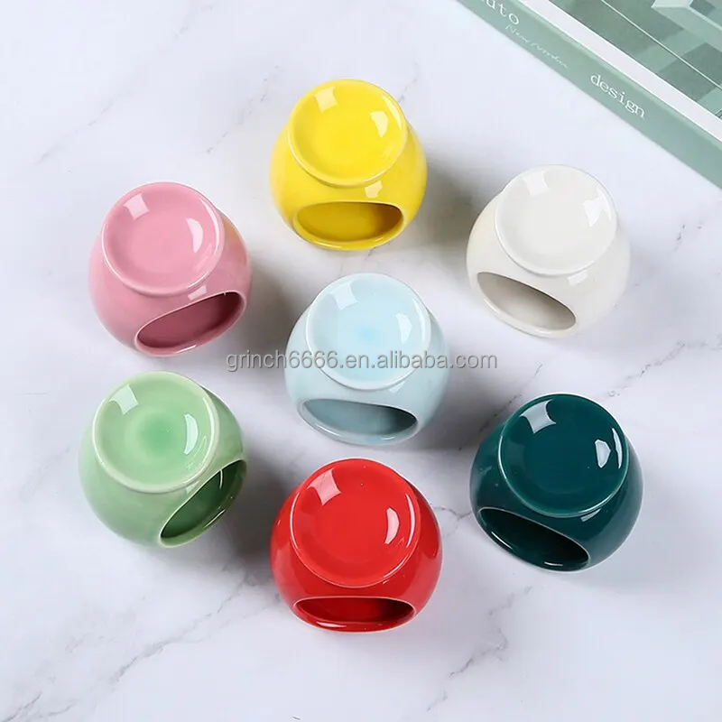 Home Decor Custom Incense Wax Melts Warmer Aroma Aromatherapy Ceramic Oil Burner Essential Oil Furnace Mini Candle Holder