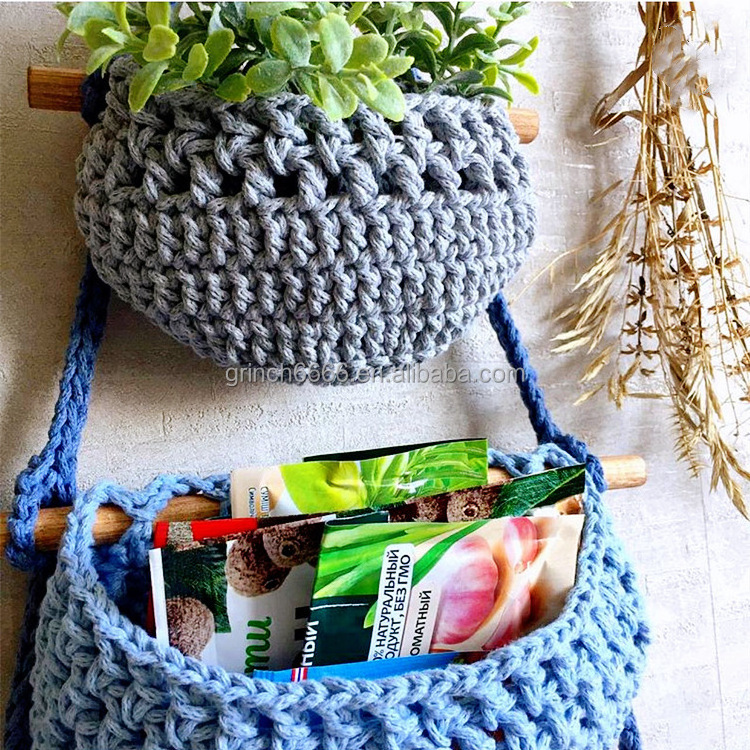 Macrame Fruit Basket Hanging Macrame Fruit Hammock Kitchen Wall Hanging Fruit Basket 3 Tier Hanging Produce Basket