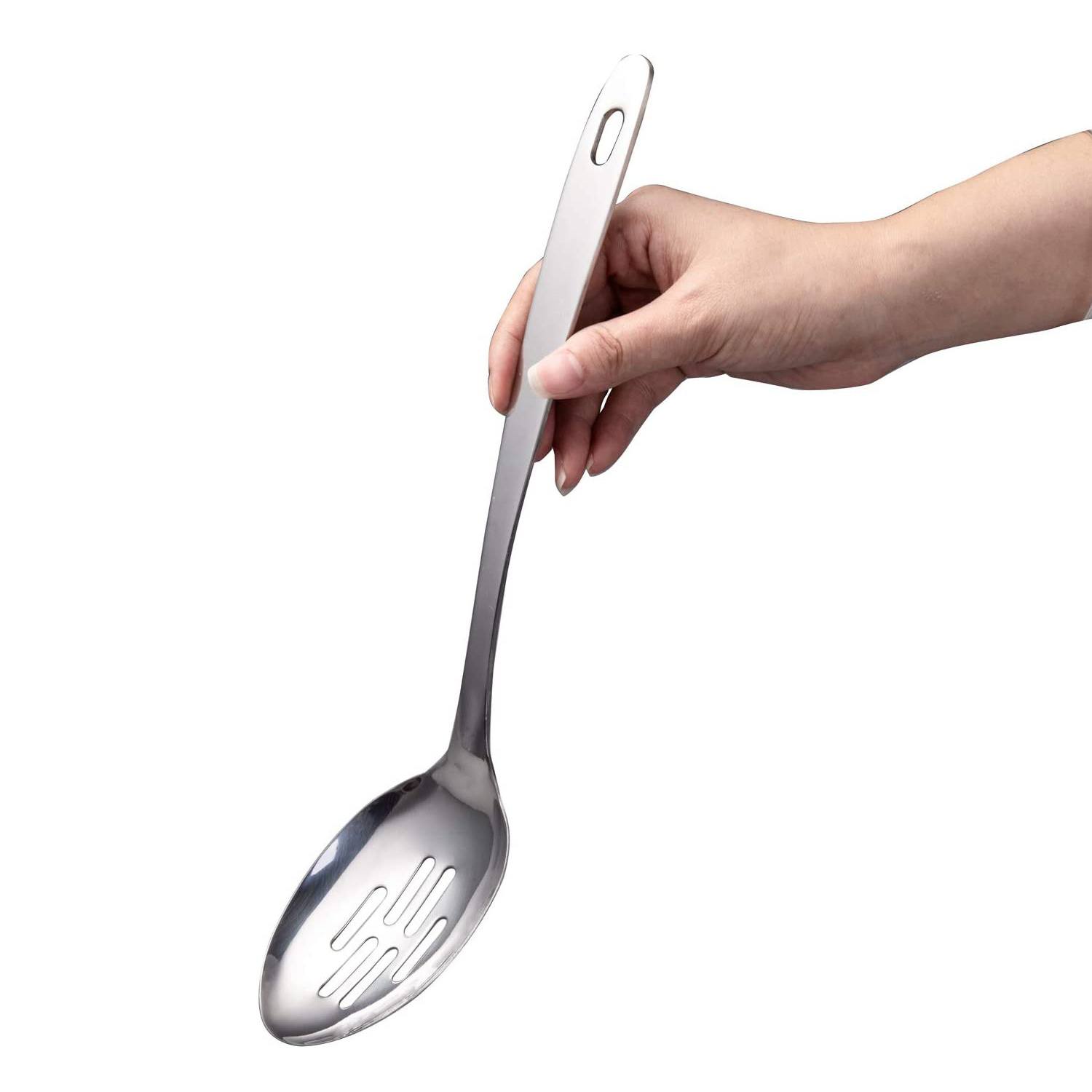 2024 Large Flatware Collection Slotted Serving Spoon Stainless Steel Kitchen Cooking steel slotted spoon