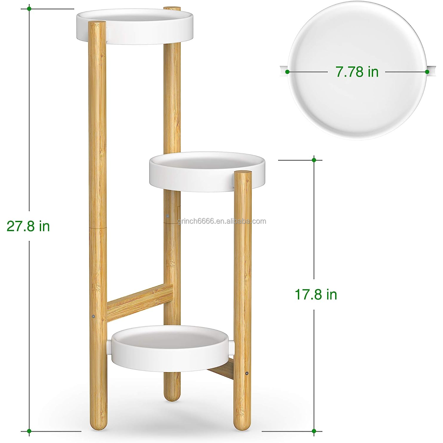 Bamboo Plant Stands Indoor 3 Tier Tall Corner Plant Stand Holder & Plant Display