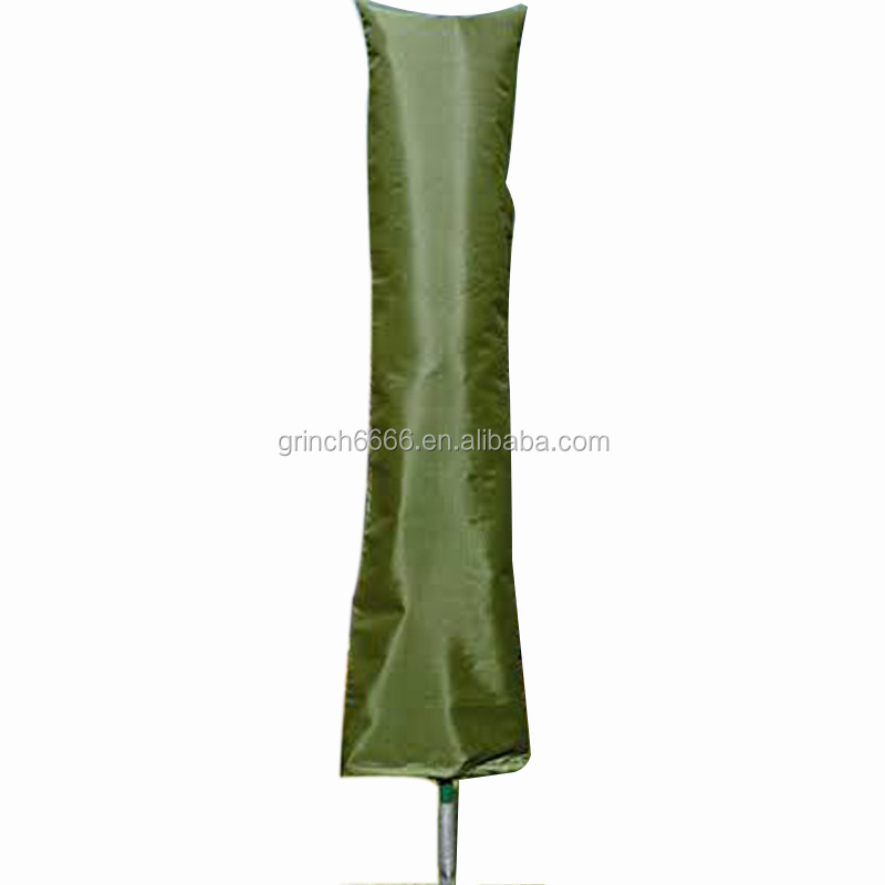 Outdoor Zipped Rotary Airer Cover Green Outdoor Rotary Washing Line Cover Waterproof Parasol Cover with Zip and Drawstring