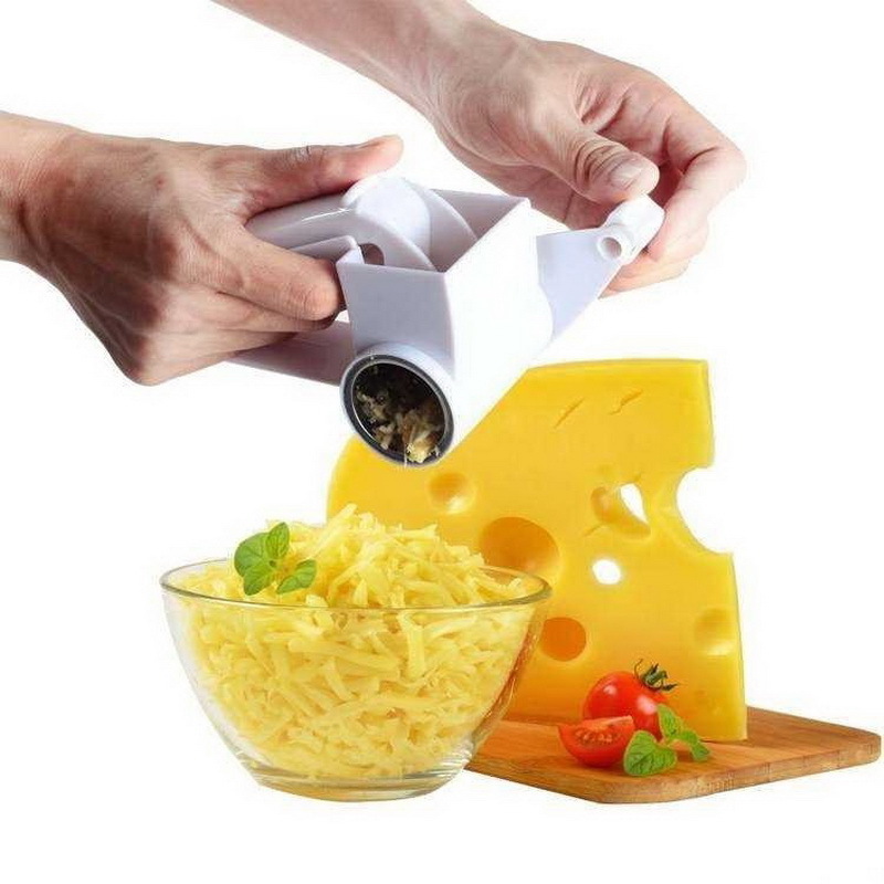 Classic Rotary Cheese Grater Professional Grade Rotary Grater Chocolate Cutter Hand-Cranked Whirling Cheese Grater