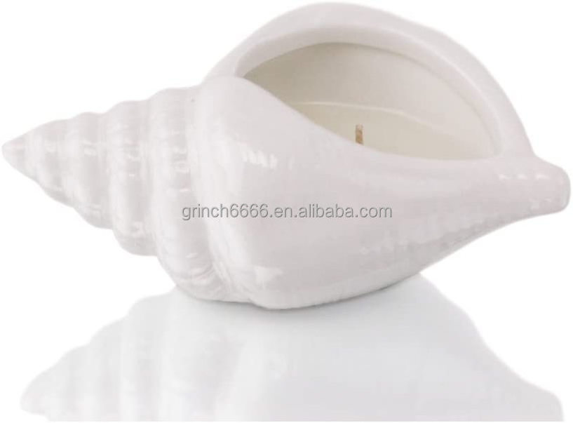 ceramic shell candles Reusable Ceramic Scented Sea Shell Candle ceramic sea shell for making candles