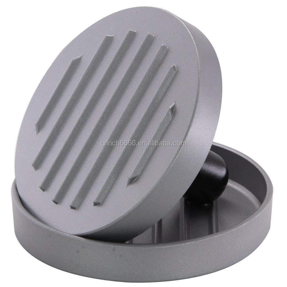 Hamburger Press Aluminum Burger Press Heavy Duty Non-Stick Hamburger Patty Maker, Perfect Hamburger Mold Ideal for BBQ Grill