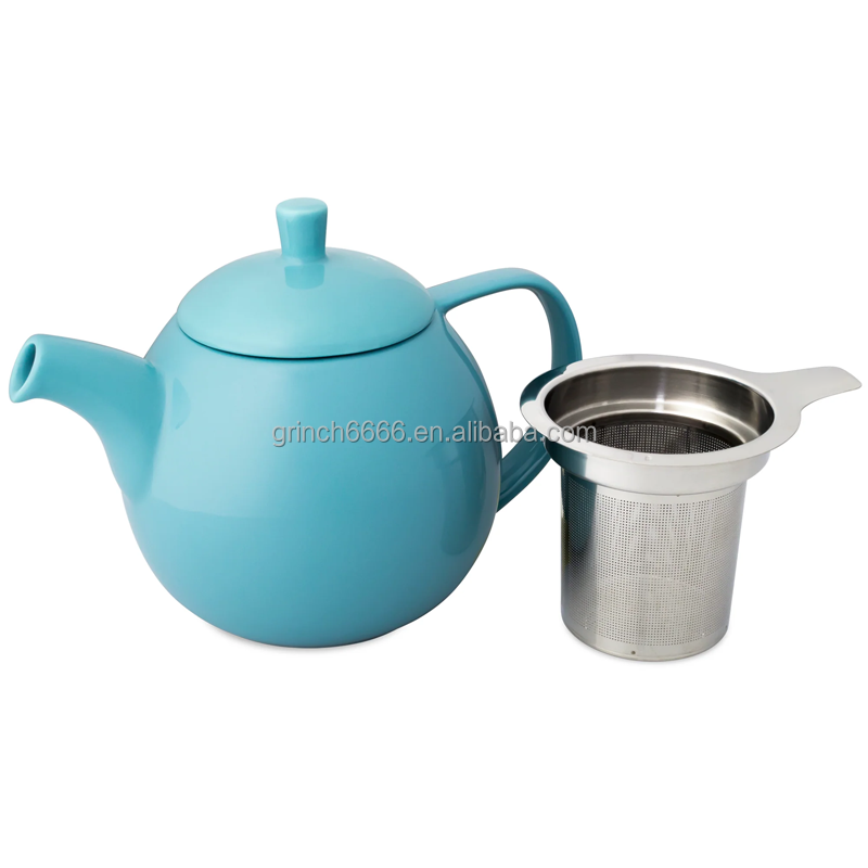 Curve ceramic Teapot with Infuser teapot with infuser ceramic teapot shape infuser