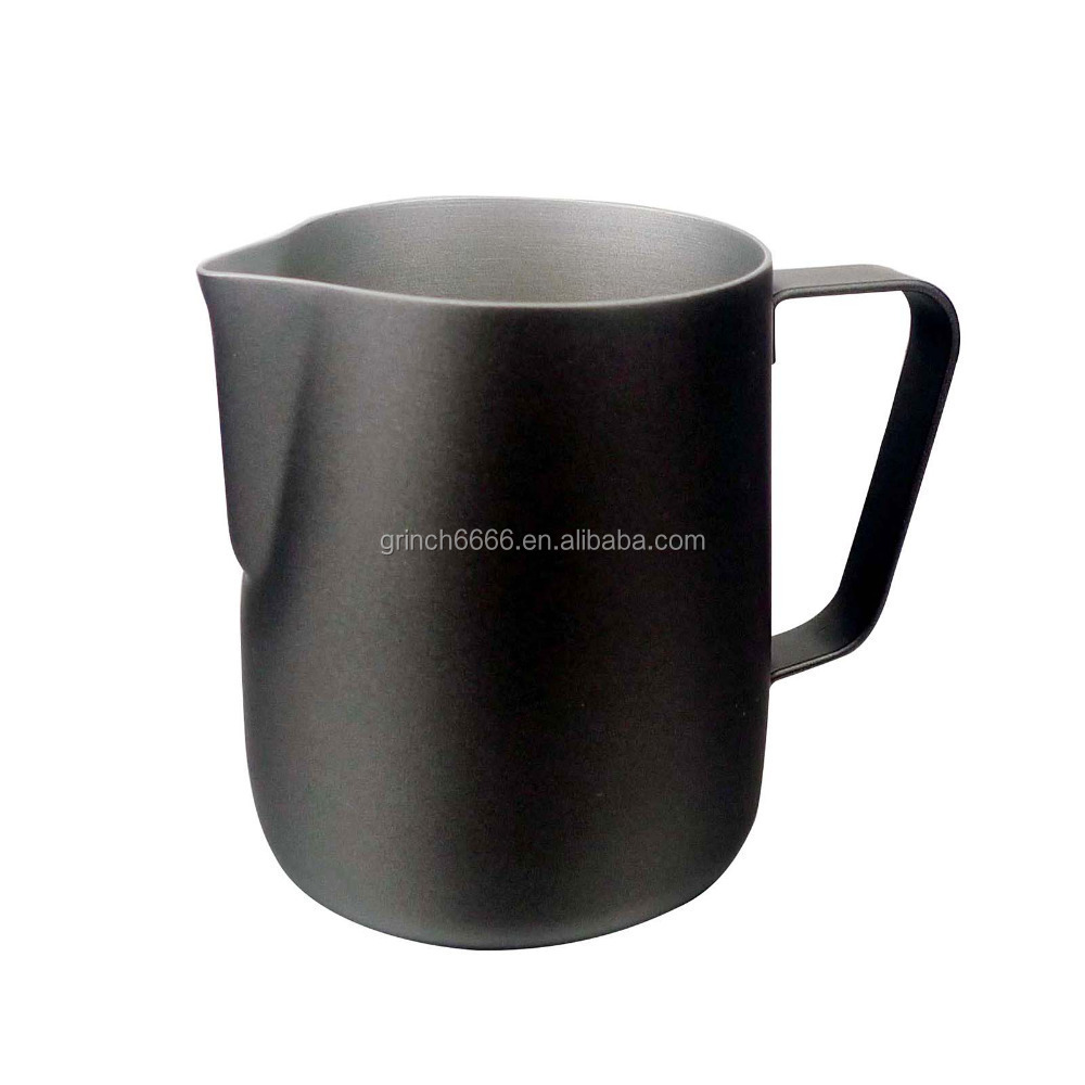 New Design 304 Stainless Steel Pointed Nip Milk Pot Coffee Latte Foam Cup Pitcher Flared Scale Garland Cup