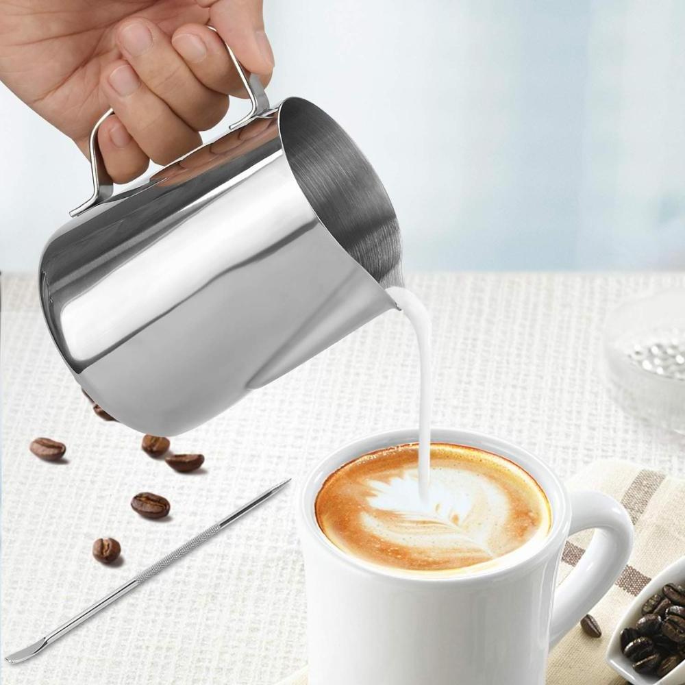 350ml 304 Stainless Steel Milk Pitcher, Milk Frothing Jug for Making Coffee Cappuccino