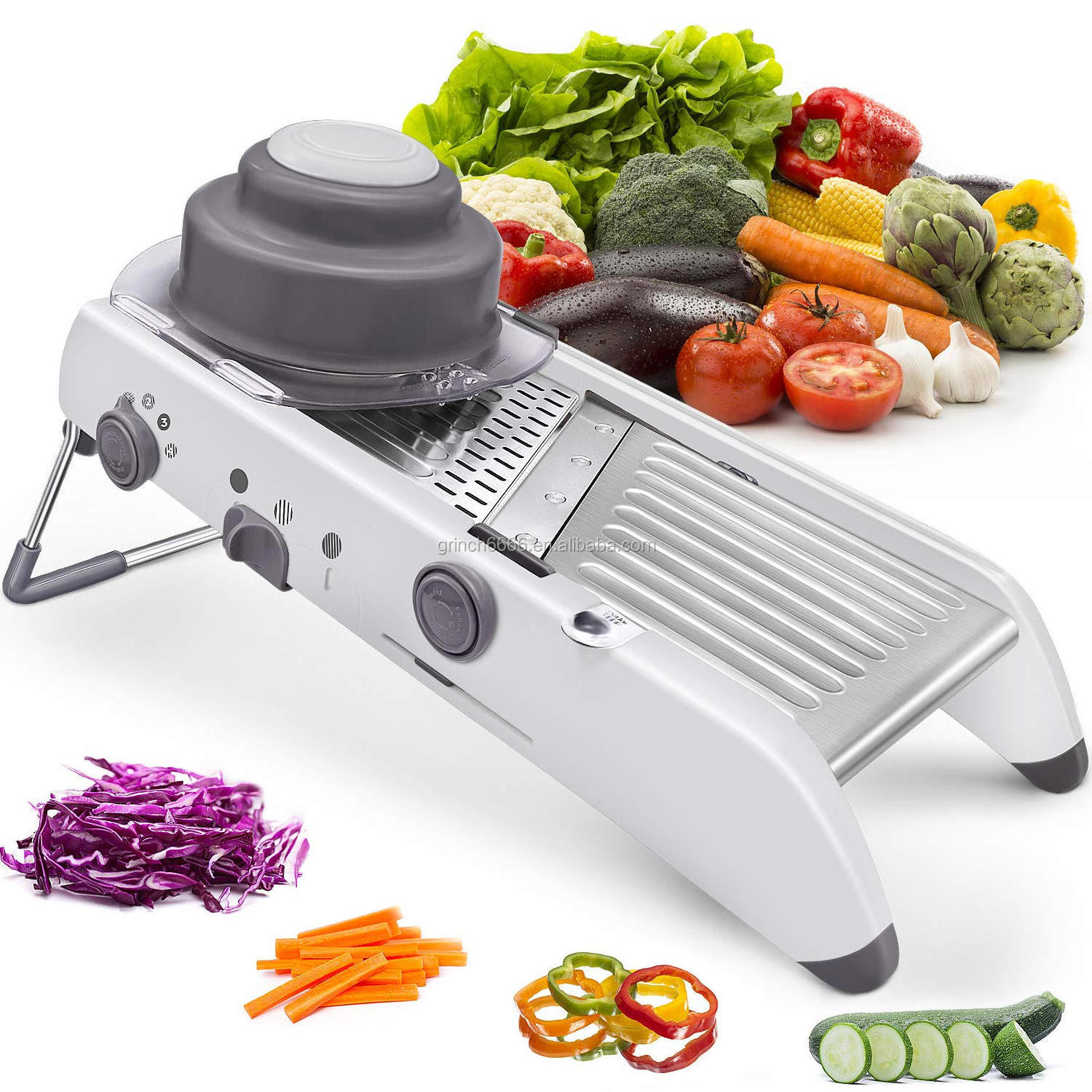 Professional Multifunctional Adjustable Mandoline Slicer  Stainless Steel Vegetable Julienner Premium Onion Tomato Slicer