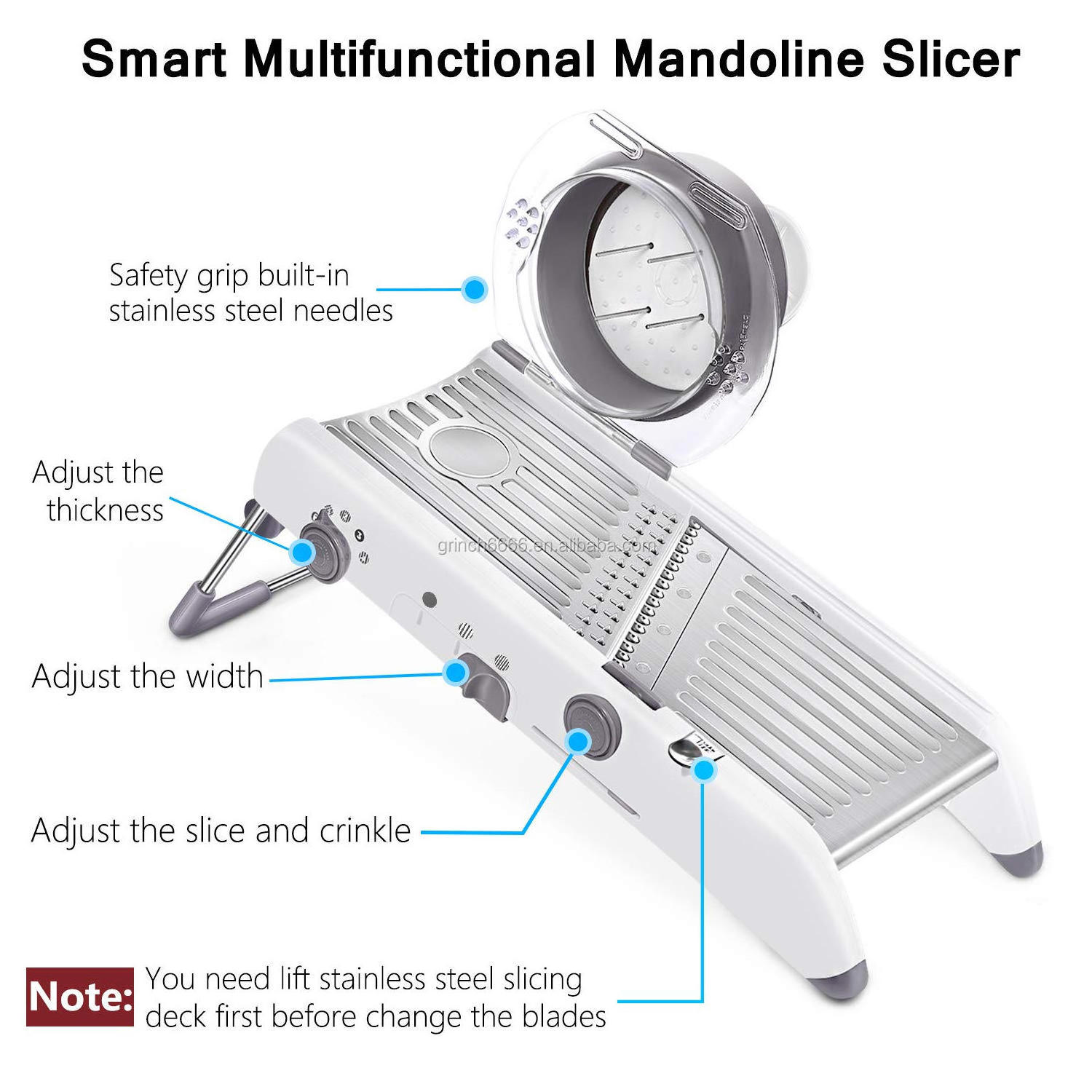 Professional Multifunctional Adjustable Mandoline Slicer  Stainless Steel Vegetable Julienner Premium Onion Tomato Slicer