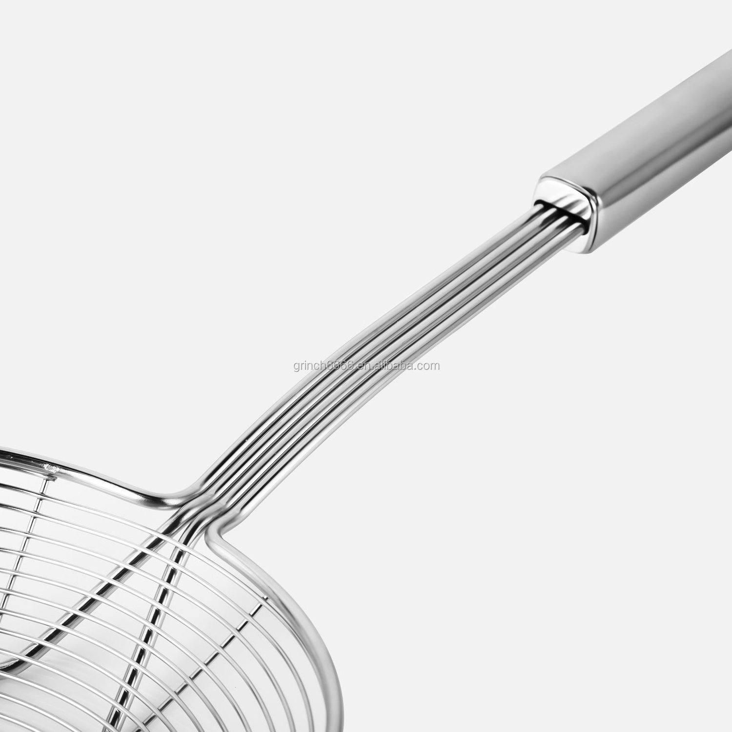 Kitchen Stainless Steel Spider Strainer Bowl metal mesh strainer skimmer ladle Colander Pasta Mesh Skimmer Ladle