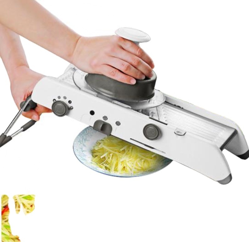 Safe Hands Interchangeable Blade Adjustable Mandolin Slicer,304 Stainless steel slicer mini mandoline slicer