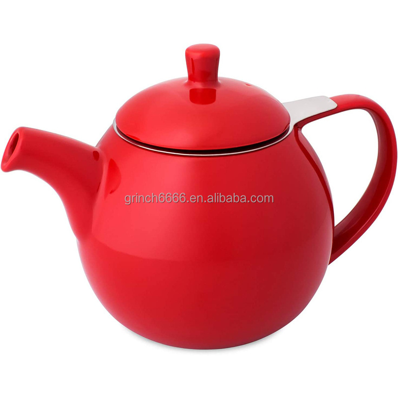 Curve ceramic Teapot with Infuser teapot with infuser ceramic teapot shape infuser