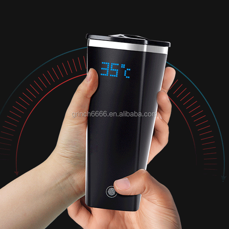 Stainless Steel Electric Smart Mug Electric Kettle Heated Mug Coffee Cup With  Charger Heating Cup