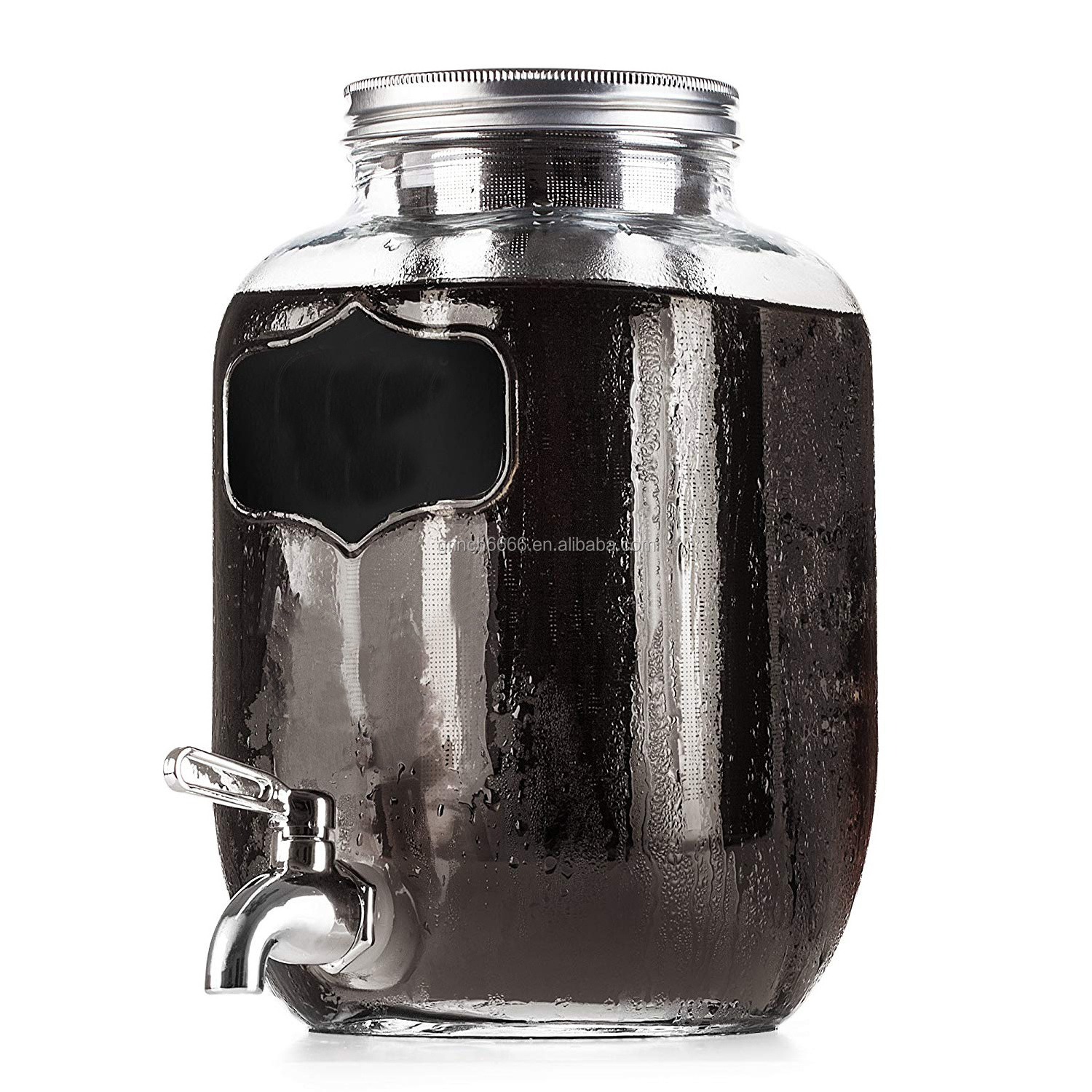 Cold Brew Coffee Maker, 1 Gallon Mason Jars Drink Dispenser,  4 Quart Iced Coffee Maker Iced Tea Maker Glass Dispenser