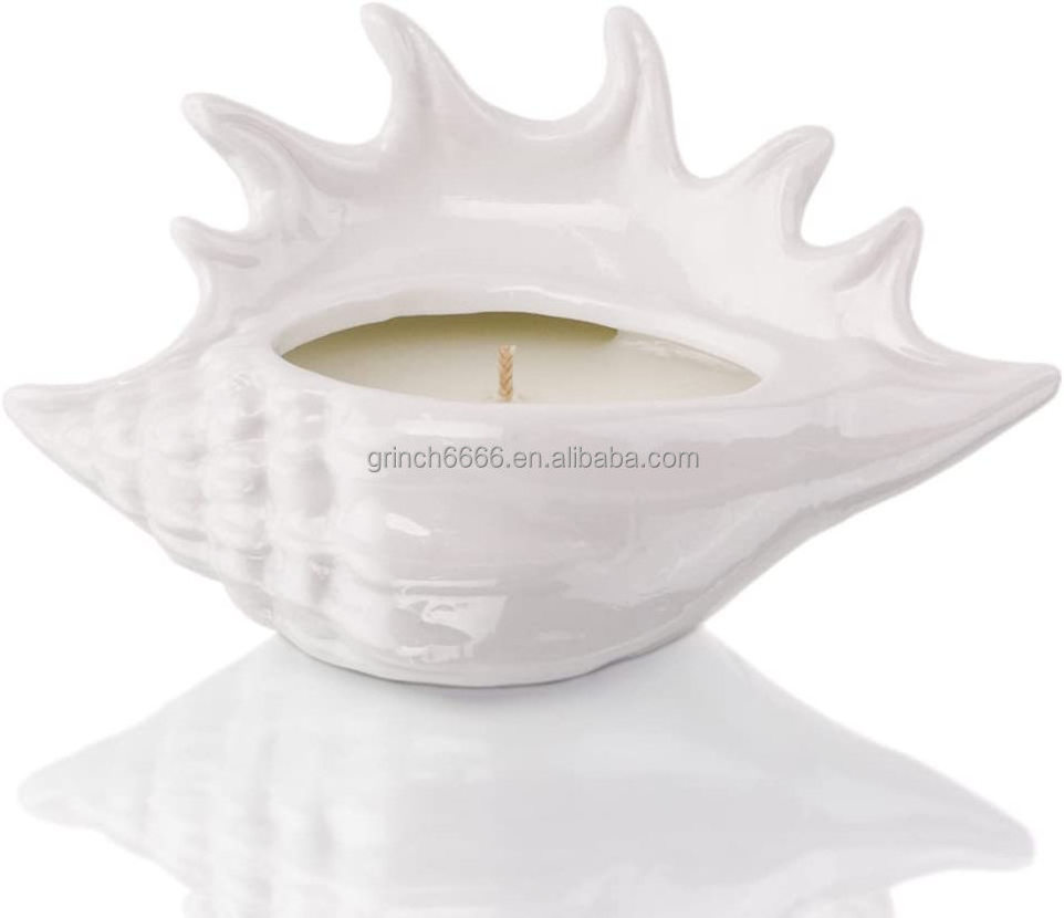 ceramic shell candles Reusable Ceramic Scented Sea Shell Candle ceramic sea shell for making candles