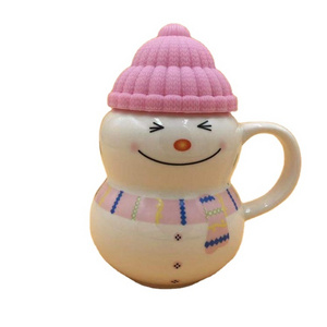 330ml Snowman Mugs Creative Christmas Gifts Coffee Milk Cups Ceramic Tea Cup for  Birthday Gift Mug with Spoon