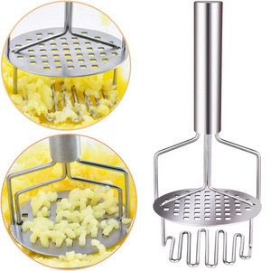 Potato Masher Stainless Steel,Dual-Press Premium Heavy Masher and Ricer Hand Tool,Perfect for Mashing Baby Food