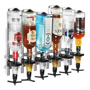 Bottle Stand Wall Mounted Pub Bar Optics Set Wine Beer Dispenser Spirit Drink Bottle Wall Bracket With 35ml Measures Dispenser