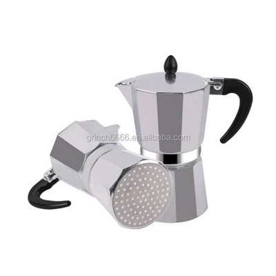 Coffee Pot Classic Italian Espresso Coffee Maker Moka Espresso Aluminum 3 Cups  Stovetop Moka Coffee Pot