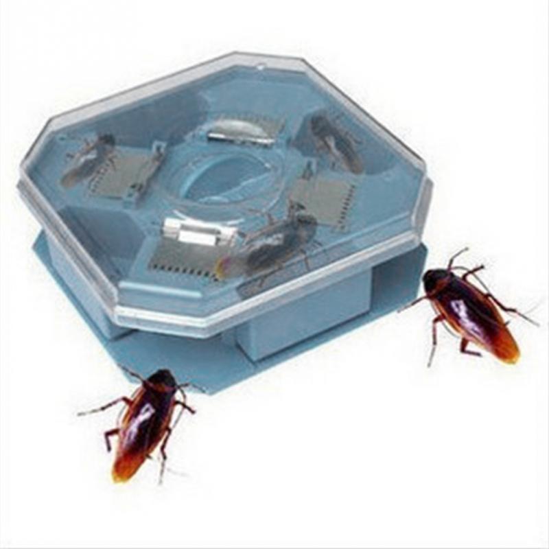 Plastic Non-Toxic Eco Blue Color Cockroach Bug Roach Motel Catcher Catch Insect Pest Killer Bait Trap