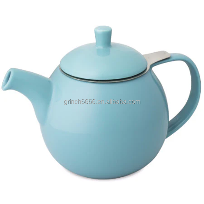 Curve ceramic Teapot with Infuser teapot with infuser ceramic teapot shape infuser