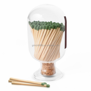 Match Cloche Jar Glass Cloche Toothpick Holder Decorative Cork Top Kitchen Tooth Pick Display Container