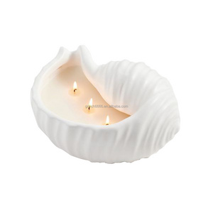 ceramic shell candles Reusable Ceramic Scented Sea Shell Candle ceramic sea shell for making candles