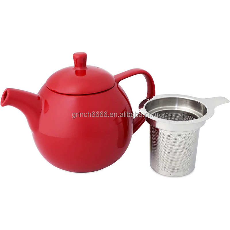 Curve ceramic Teapot with Infuser teapot with infuser ceramic teapot shape infuser