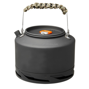 Portable Camping Aluminum Tea Kettle Camp Travel Kettle Black Hard Anodized Aluminium Kettle