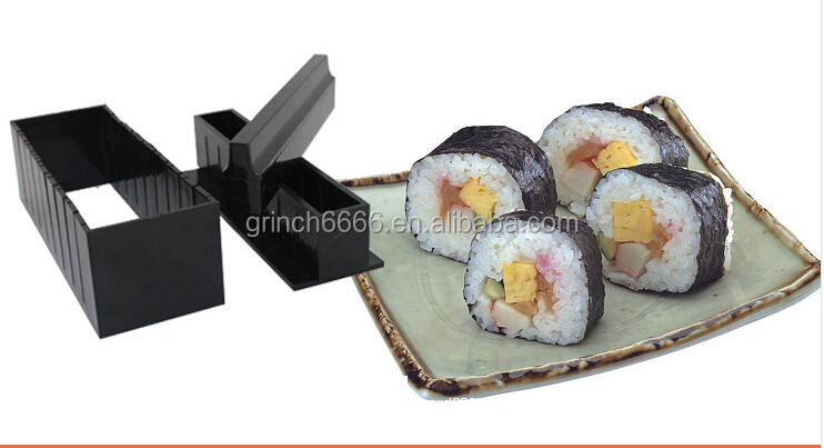 Perfect Magic Roll Sushi maker Home Sushi Making Kit ,  Complete 10 piece Kit with 5 Molds and Utensils , DIY Sushi Maker