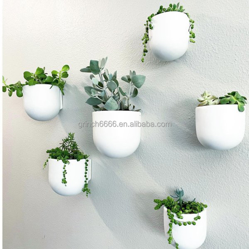 2022 Ceramic Indoor wall planter Outdoor Wallscape Planter vertical hang wall planter wall mounted flower pot