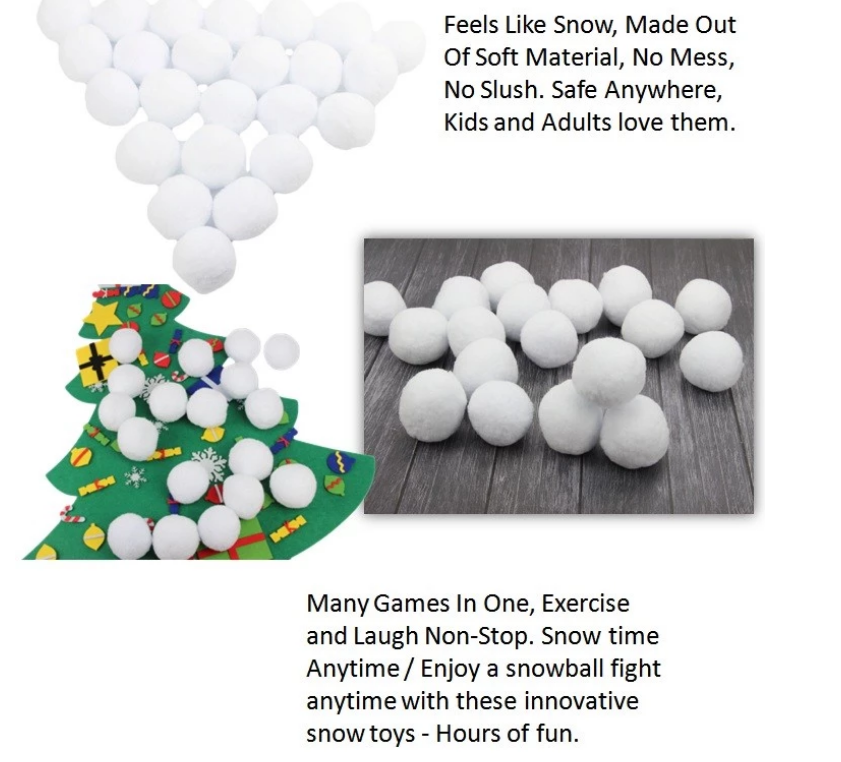 2020 White Artificial Indoor Snowball Soft Snowball For Fight