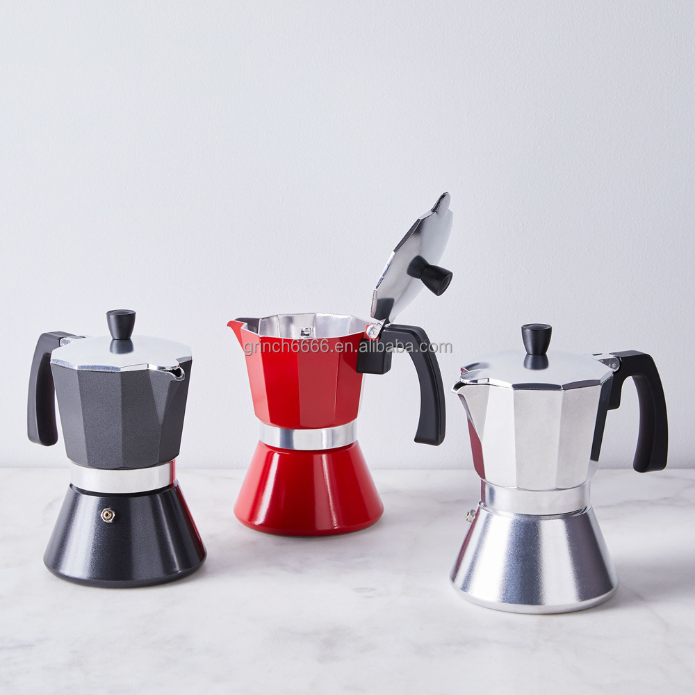 OEM Cafetera Stovetop Espresso Coffee maker Mocha Maker Aluminum Mokapot Coffee Moka Pot Moka Stovetop Espresso Maker