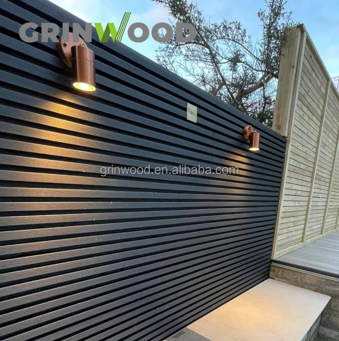 Cladding panels exterior wall roofing/ceiling wpc fluted wall panel plastic timber composite facade fluted wall panel