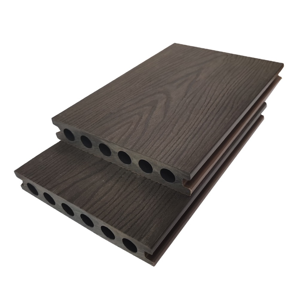 Fair Price Wpcdecking Terrasse Deep Embossed Wpc Decking Exterior Composite Panel Wood For Outdoor Garden Made in China