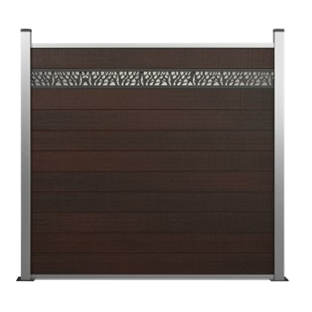 Outdoor Wood Plastic Composite  fencing Aluminum outdoor retractable wpc composite wood fence