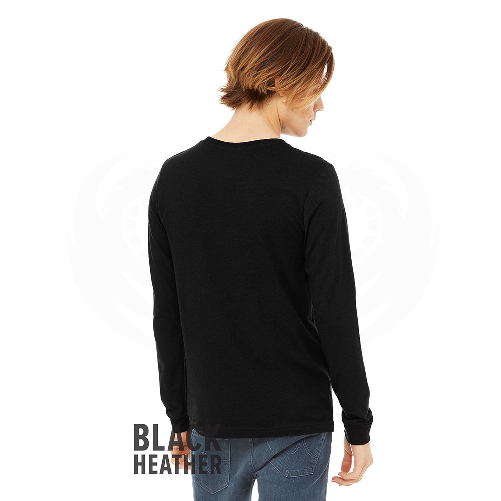 Men's Cotton Black Full Sleeves T Shirt Crewneck Strickpullover Sweatshirts Long-sleeved T-shirt