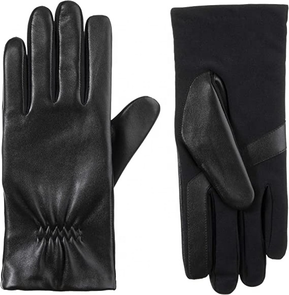 Womens Long Leather Gloves Winter Touchscreen Opera Evening Dress Driving Gloves Long Black Leather Opera Gloves Vintage Pattern