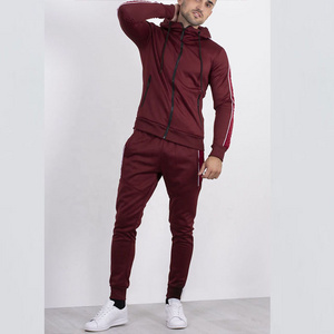 Best Fitted Maroon zipper hoodie trouser tracksuits sets