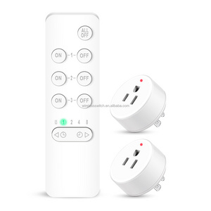 100FT Long Range IP66 Remote Control Wireless Outlet Switch Plug 15A Timer Household Appliances Christmas Lights Christmas Gift