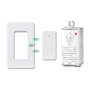 Mini Wireless Remote Wall Switch Kit IP66 Single Pole without WiFi RF433 Network Max 10A Current No Wiring Needed