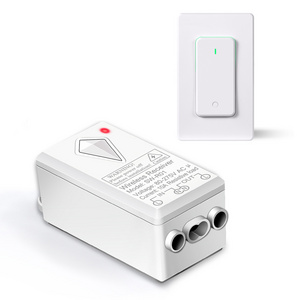 IP66 Wireless Mini Remote Wall Switch Kit Single Pole 10A Max. Current No Wiring Needed IP66 Light Switch without WiFi