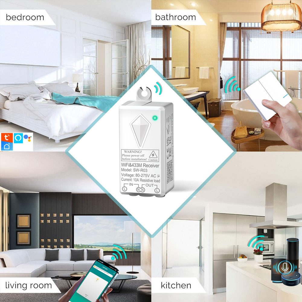 Smart Home Life 2 Gang WIFI Remote Control Wireless Light Switch Slimme Lichtschakelaar Wall Switches for Smart Home