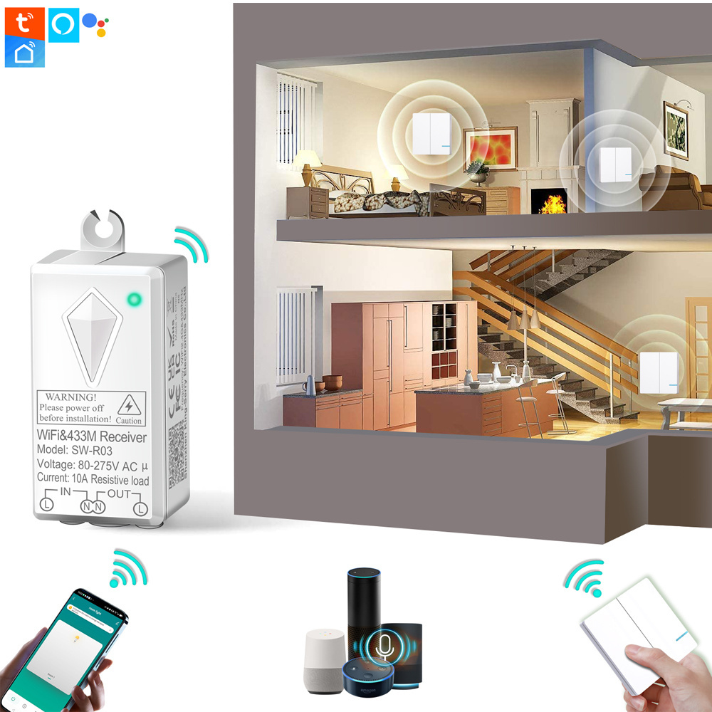 Smart Home Life 2 Gang WIFI Remote Control Wireless Light Switch Slimme Lichtschakelaar Wall Switches for Smart Home